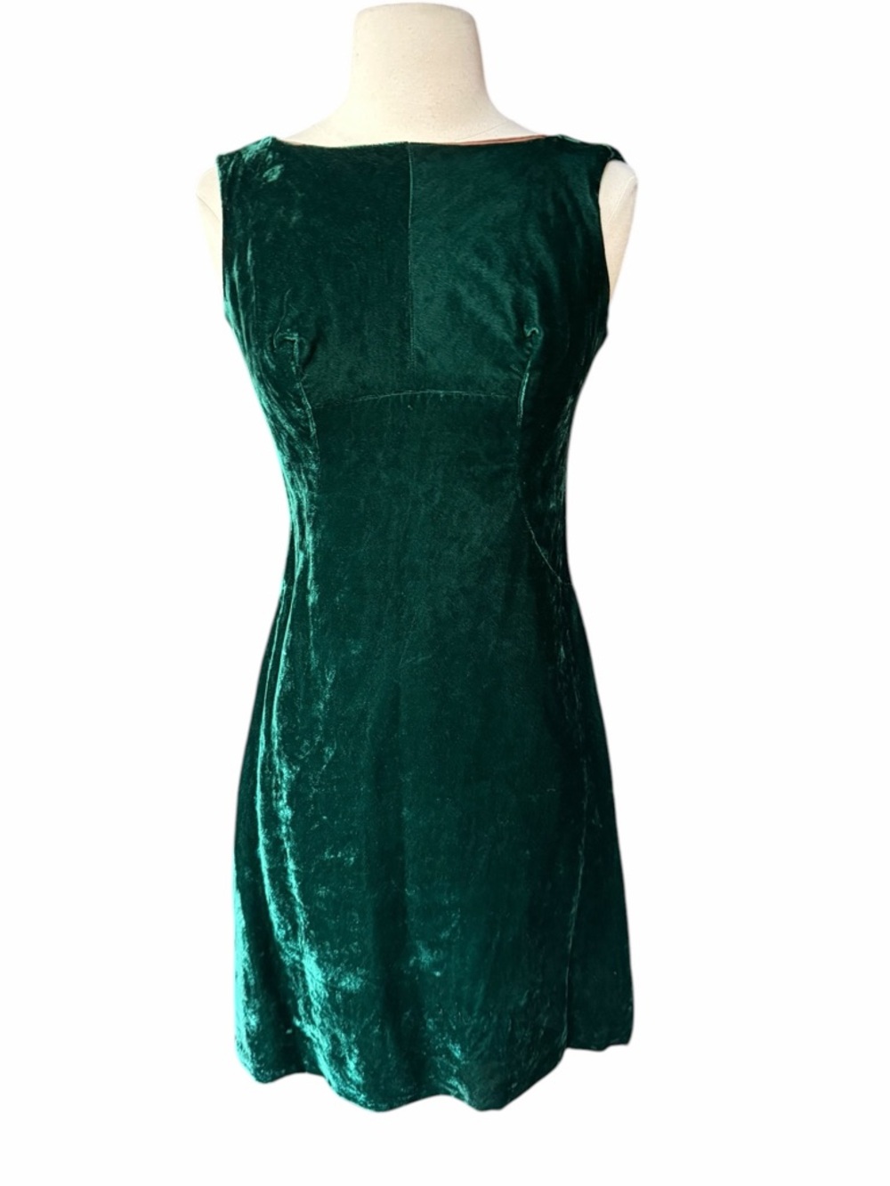 1960s Classic Rich‎ Jewel-Tone Velvet Sheath Style Mini Dress